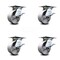 Service Caster 5 Inch Heavy Duty Semi Steel Caster Set with Roller Bearings and Brakes SCC SCC-35S520-SSR-SLB-4 - alternate 1